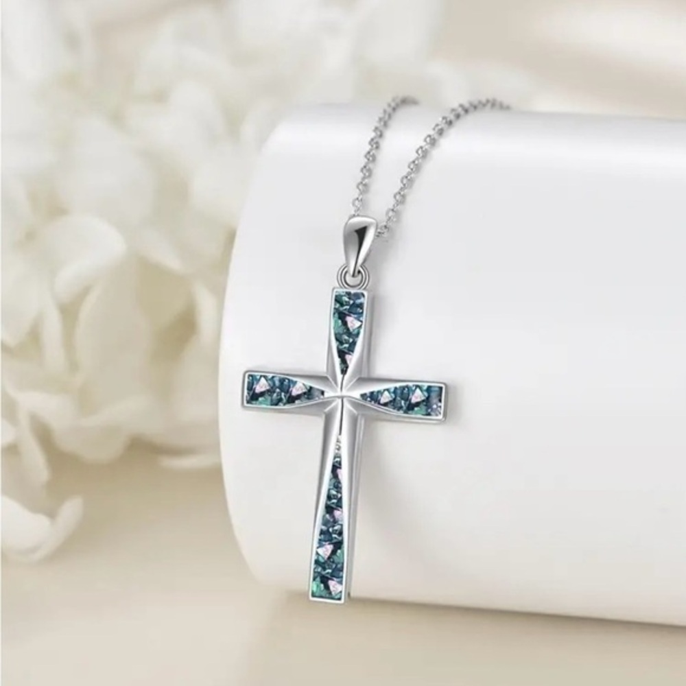 Multi-Color Fancy Cross Necklace NWT